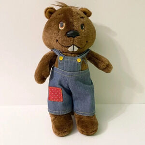 Vtg 1984 Tomy The Get Along Gang Bingo Beaver Stuffed Animal Plush Toy Doll